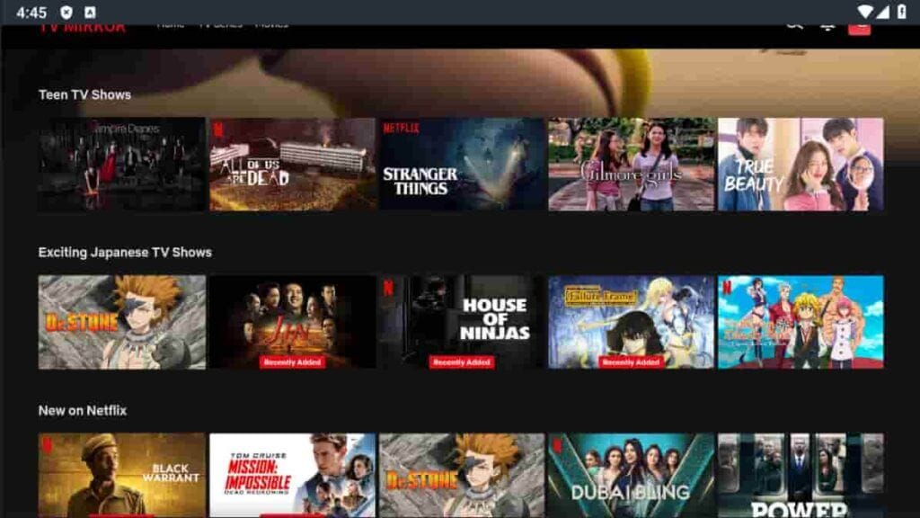 Netflix Mirror [TV] [Mobile] Premium 2