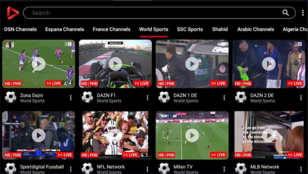 OTF TV application 2025 without ads APK to watch matches and channels 5